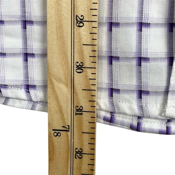 Robert Graham White and Purple Checkered Casual Button Down Shirt - Picture 15 of 15